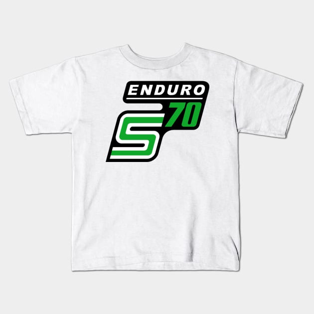 S70 enduro logo Kids T-Shirt by GetThatCar